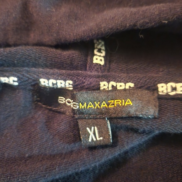 Y2K BCBGMAXAZRIA Black Zip Up Hoodie Jacket Long Sleeve Embroidered Size XL - Picture 5 of 7